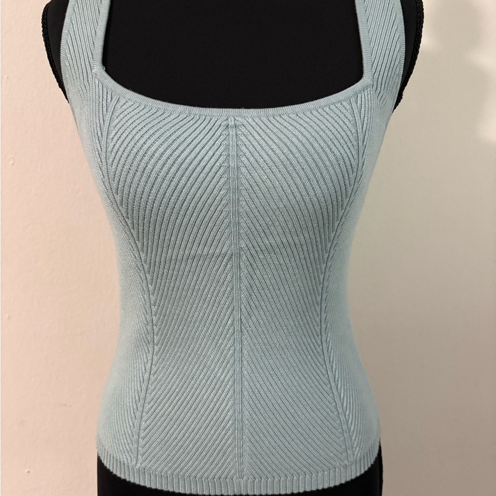 Abercrombie & Fitch blue sleeveless sweatshirt